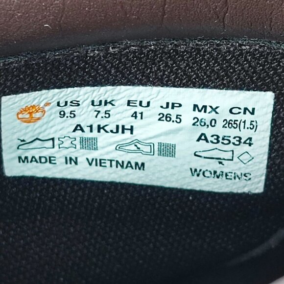 Timberland Women's Wheat Nubuck Leather Ankle Boot Size 9.5 - Picture 10 of 11